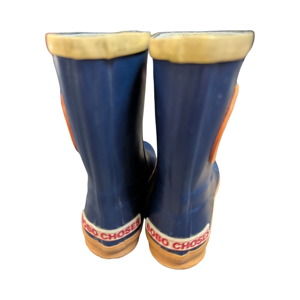 Bobo Choses Kids Rain Boots Size 30 (approx size 12 US) Blue Rubber Boots - Picture 3 of 6